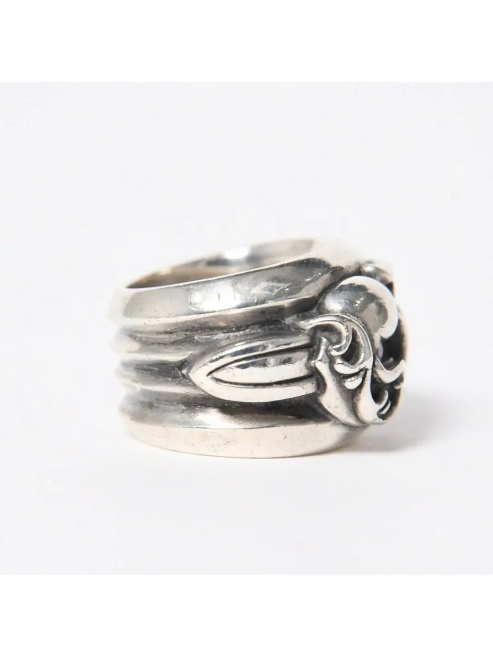 Chrome Hearts Dagger Heart Ring 925 Sterling Silver